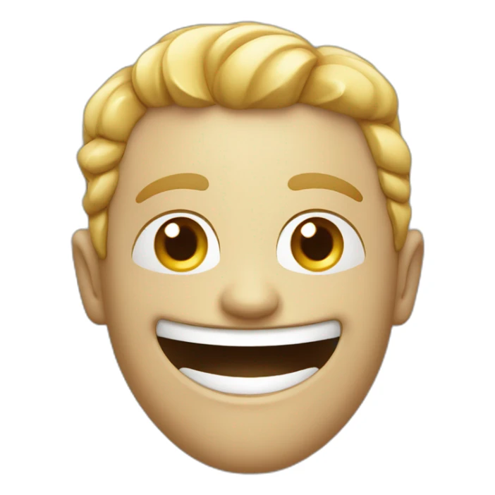 smiling face with white eyes without pupils and with wide grin sticker