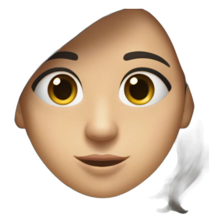 Fille brune avec deux bouclette à l’avant du visage dans un aquarium  sticker