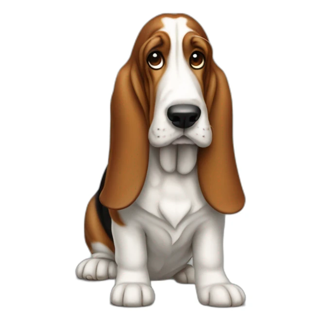 Dog basset hound full-height sticker