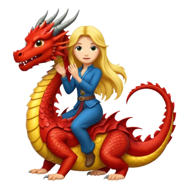  long hair woman on the dragon sticker