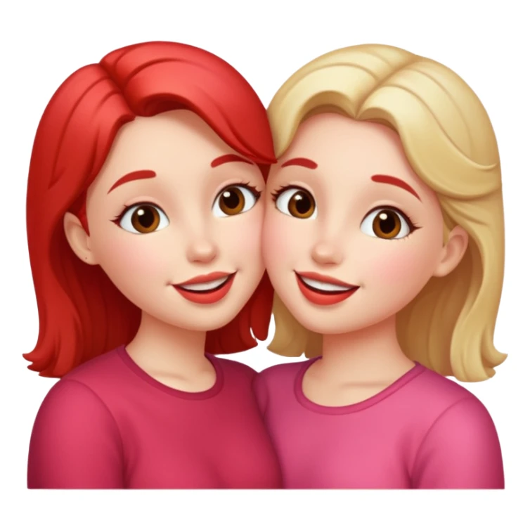 A girl kissing a girl  sticker