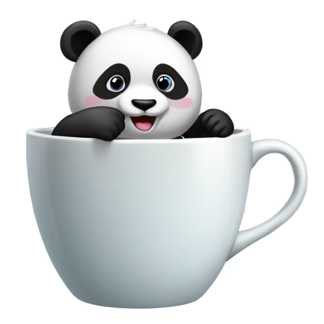 Panda extrañado sentado en una taza de baño sticker