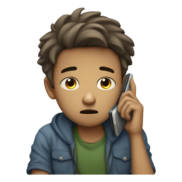 Sad and depressed boy that just broke up with his girlfriend because he only loves exc sticker