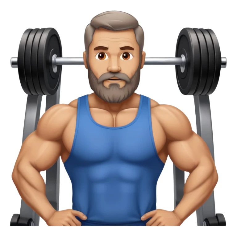50 year old muscular fathers with beard talking in a gym sticker