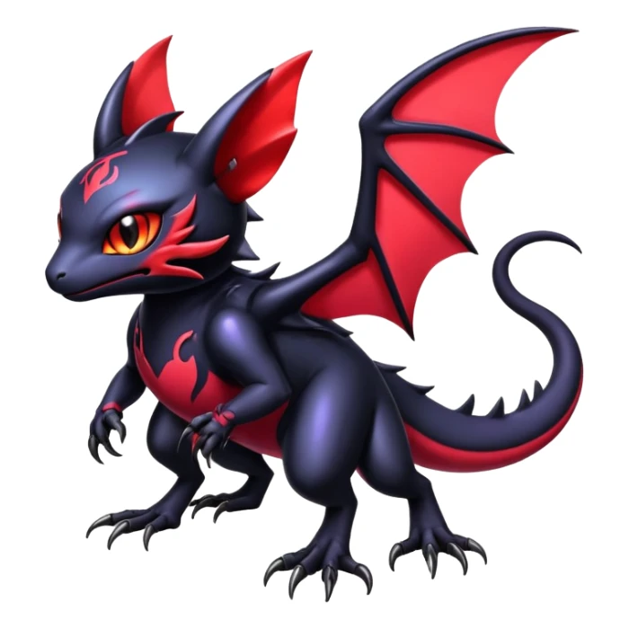 Shiny Epic Badass Gothic Noibat-Salandit-Litten-Hybrid sticker