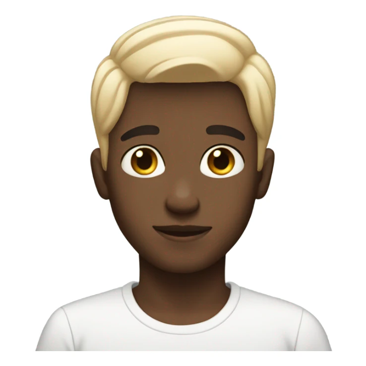 White boy short hair angel sticker