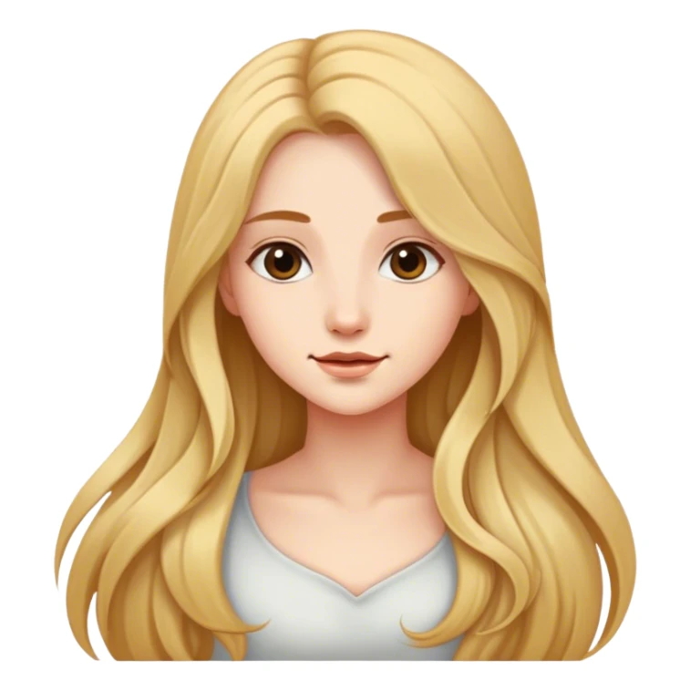 Pretty girl with long hair  sticker