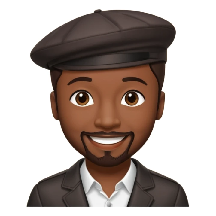 Teddy Riley with dark brown hair sticker