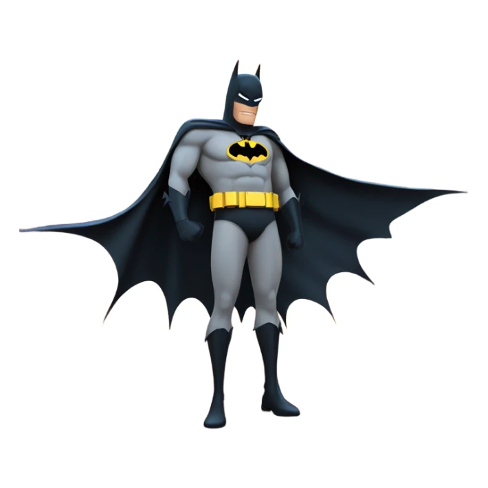 Batman the animated series Batman on a rooftop with lightning sticker