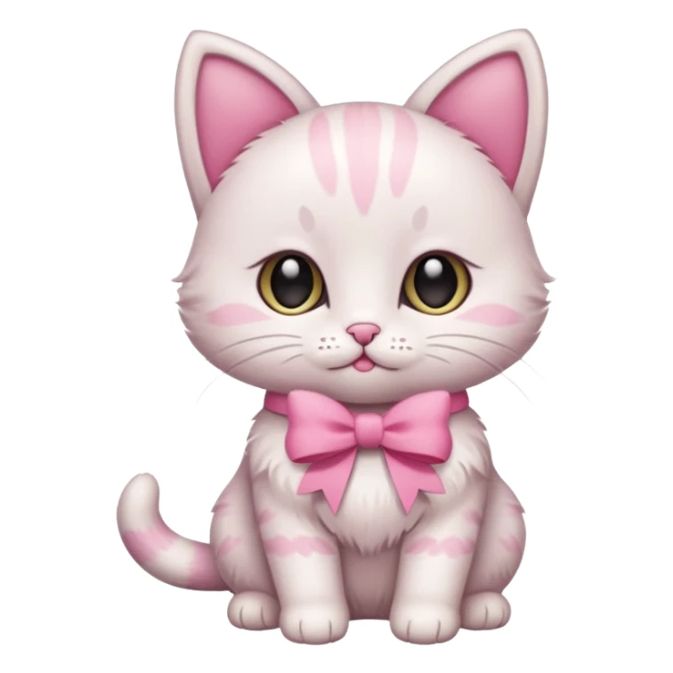 Baby cat have🎀and like pinterest drawing soft and cutie sticker