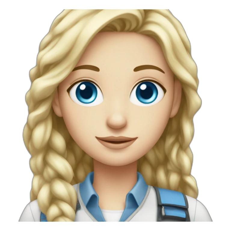 white girl surveyor blue eyes sticker