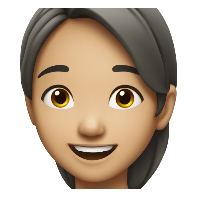 beautiful asian girl laughing sticker