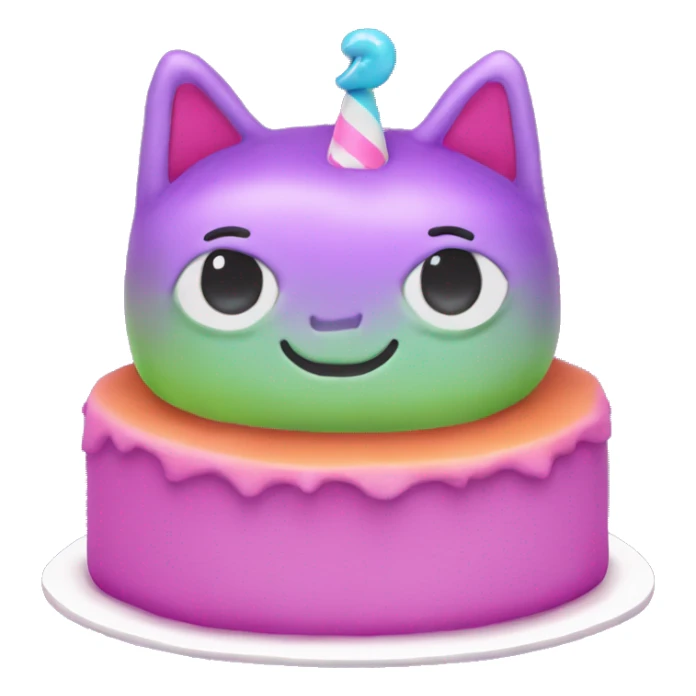 jelly cat branded plushie birthday cake sticker