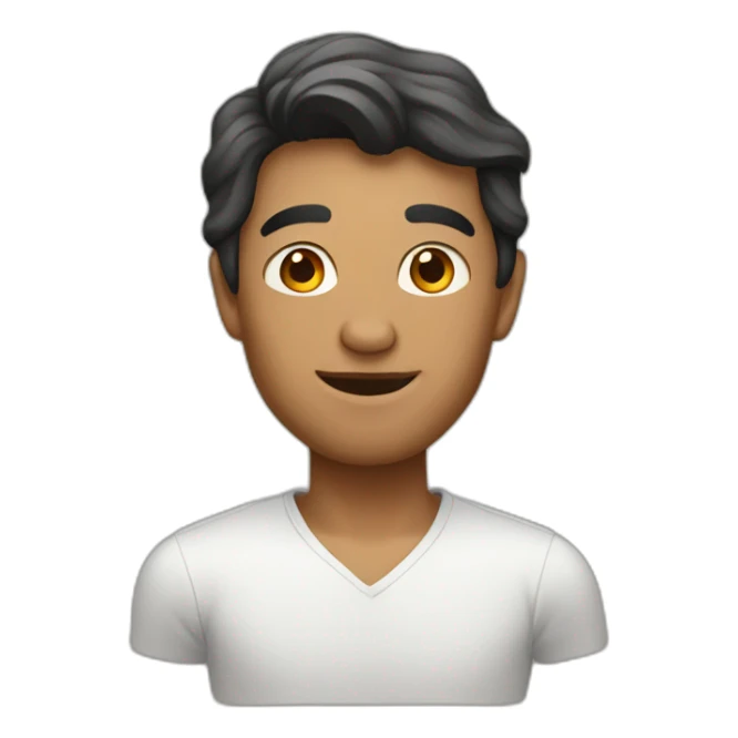 Man looking to a women with love sticker