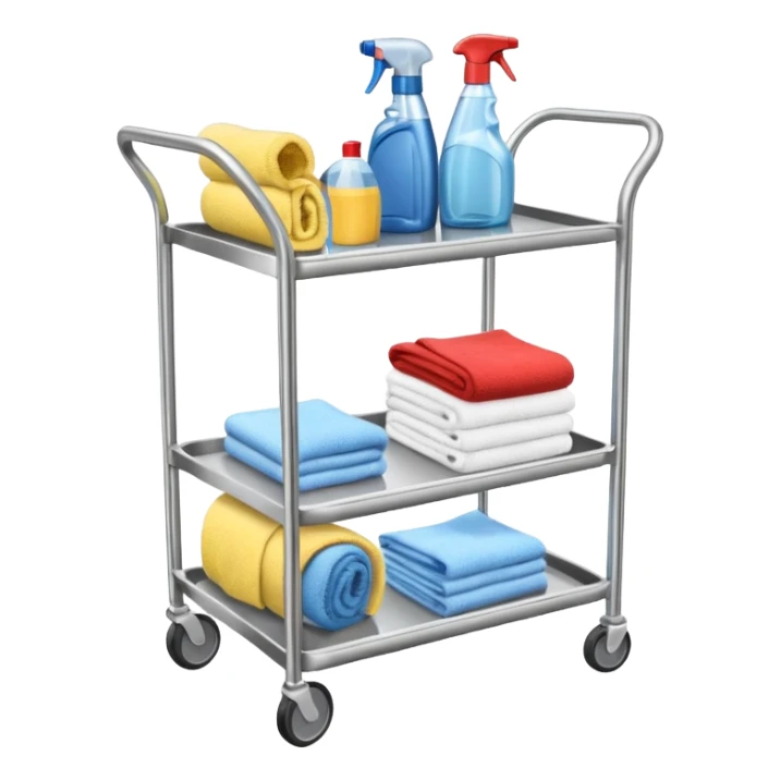 hotel service cleaning trolley sticker