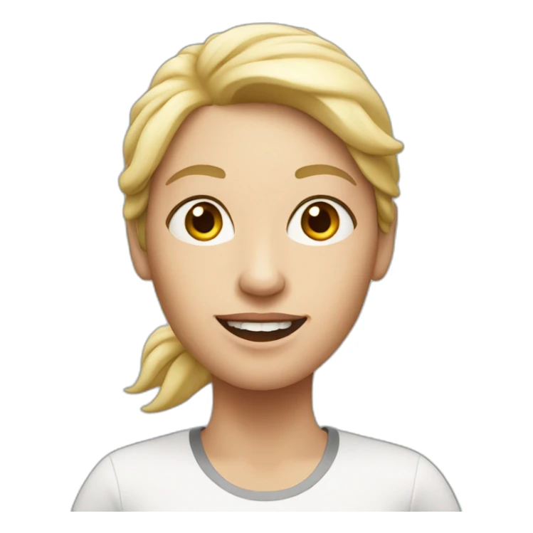 running white skin woman  sticker