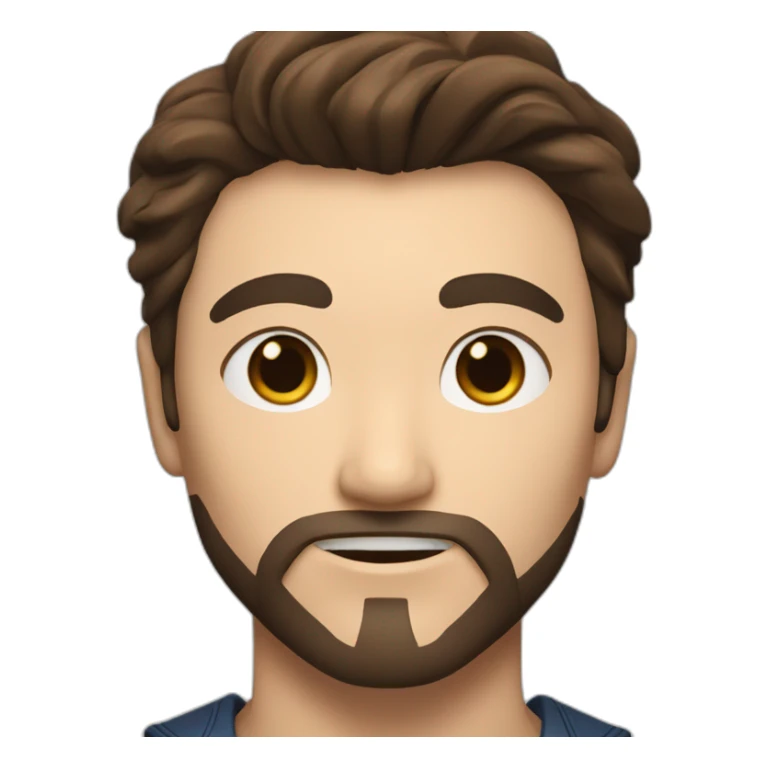 White guy with brown hair in love with Shang chi sticker