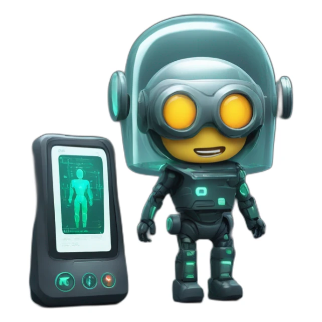 futuristic technological dark kit first aid with padscreen monitoring health sticker