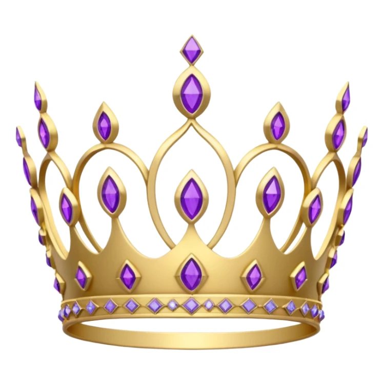gold kokoshnik tiara with purple diamonds sticker