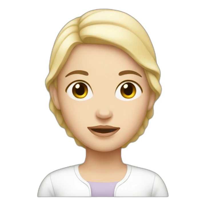 A white woman with an infant sticker