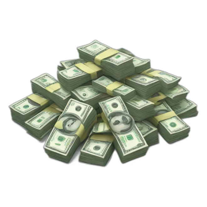 pile of money sticker