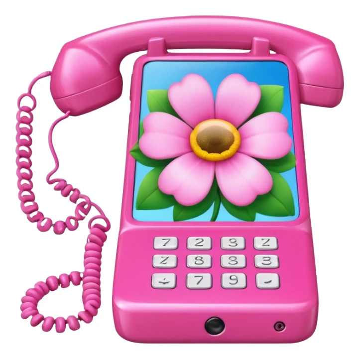 pink girly phone framed flower picture sticker