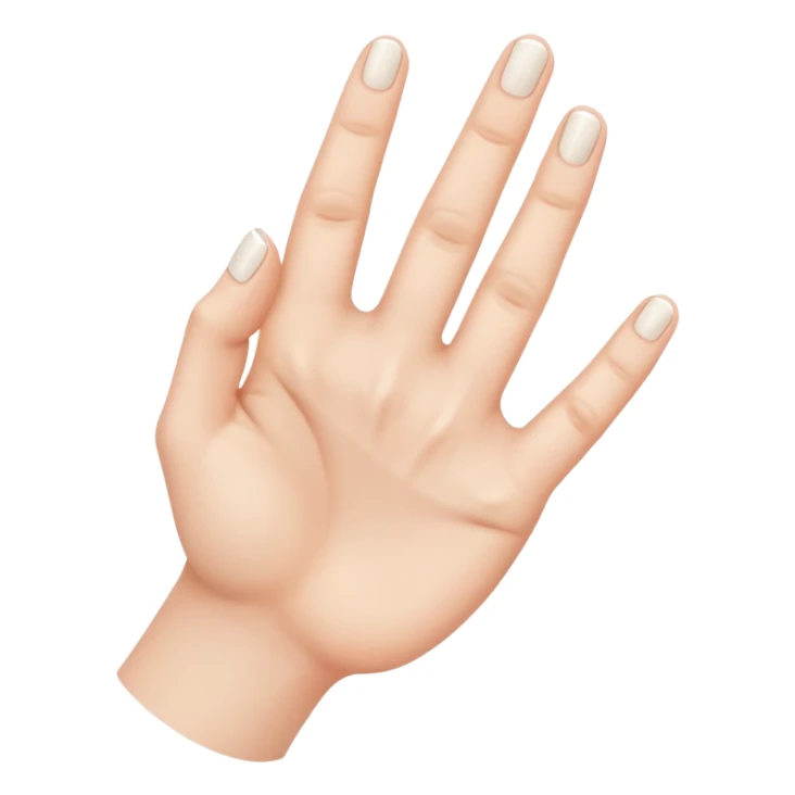 bent white girl arm with a two fingered hand sticker