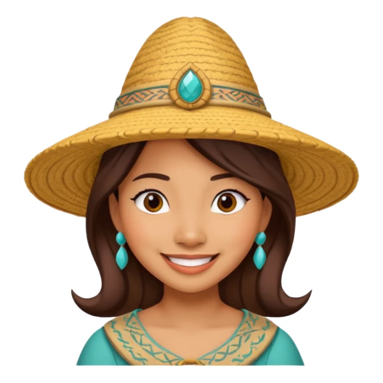 Disney raya with her salakot filipino hat sticker