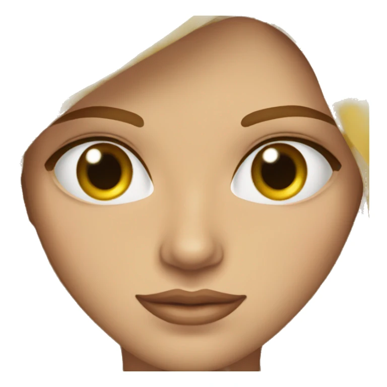 Mujer blanca ojos miel pelo  melena castaño sticker