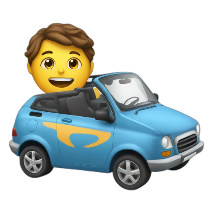 UN GROS DANS UNE VOITURE sticker