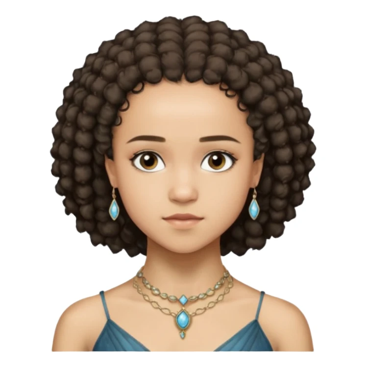 Missandei  from Games of throne character face only front face sticker