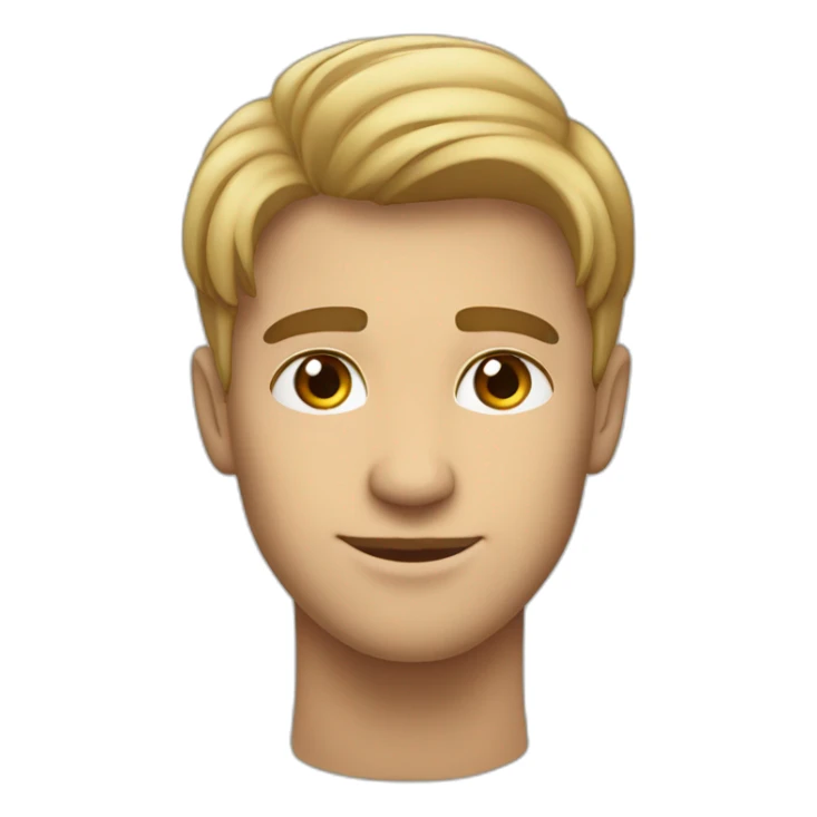 hombre blanco joven sin cabello, de bello facial, ojos miel.  sticker