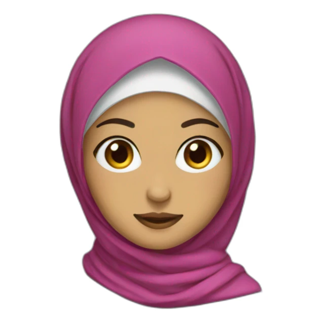 Hijabi girl wearing headphones  sticker