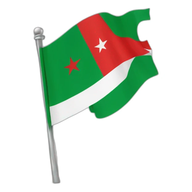 Drapeau du maroc avec celui de la réunion collé sticker