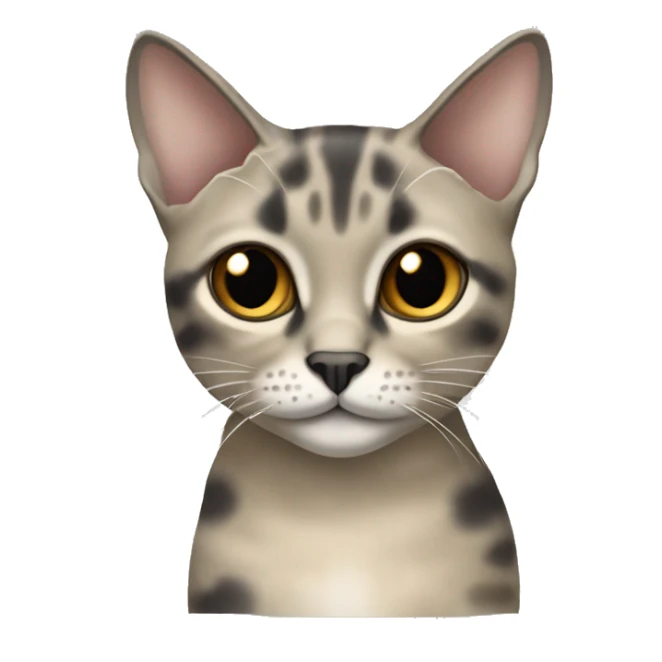 beige and grey dilute tortie cat sticker