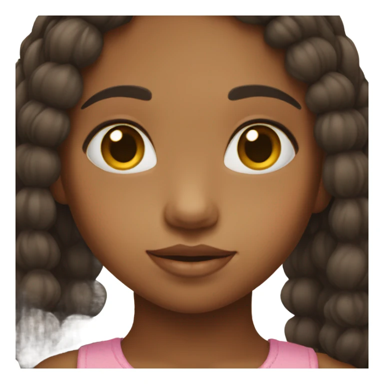 Little girl and with dark brown eyes sticker