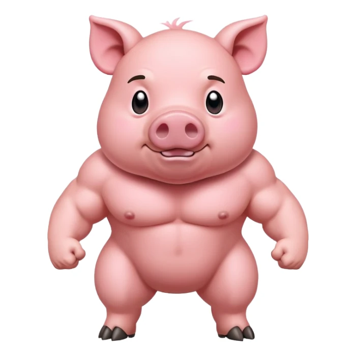 Buff pig sticker