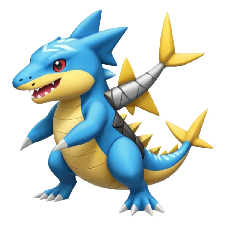 Zeraora-Sharpedo-Totodile-Gible-Ampharos-fusion sticker
