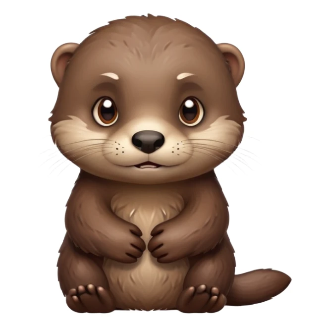 Angry sad cute otter with arms crossed sticker
