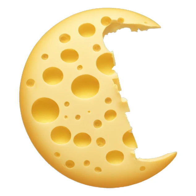 A moon made out of cheese sticker