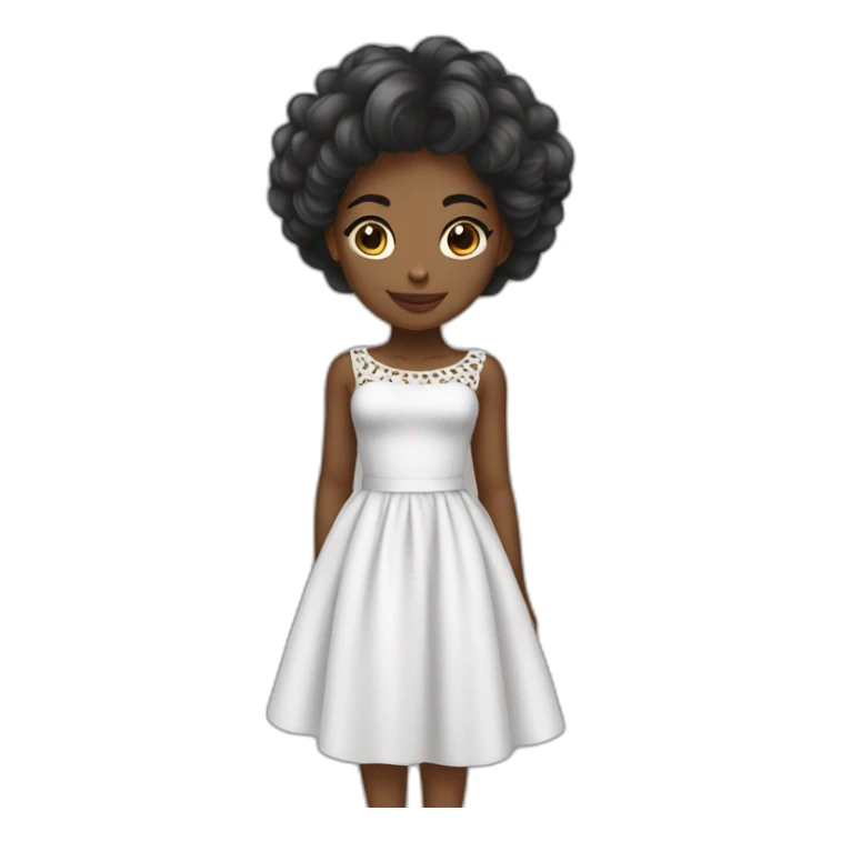 Beautiful nigerian girl wearing dress sticker