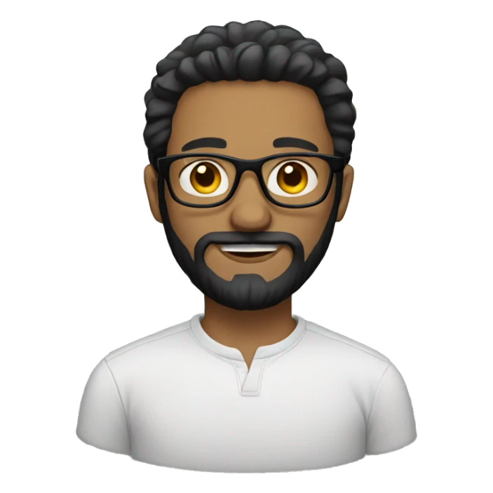 guy with black beard and glasses sticker