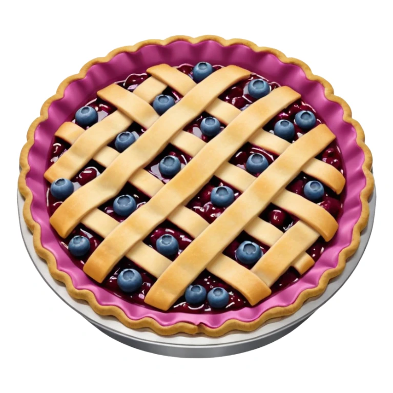 create a pie emoji, of a blueberry pie sticker