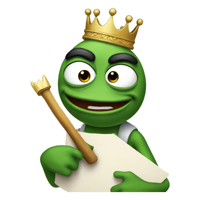 pepe holding Sign that reads Blame King sticker