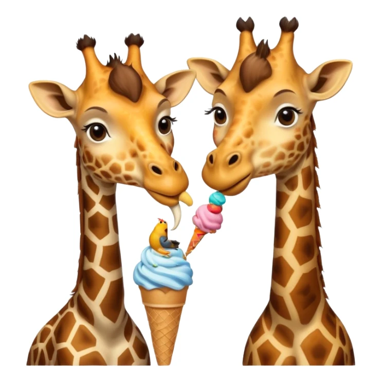 Giraffe with Ice Creams
Giraffe sharing cone with bird



 sticker