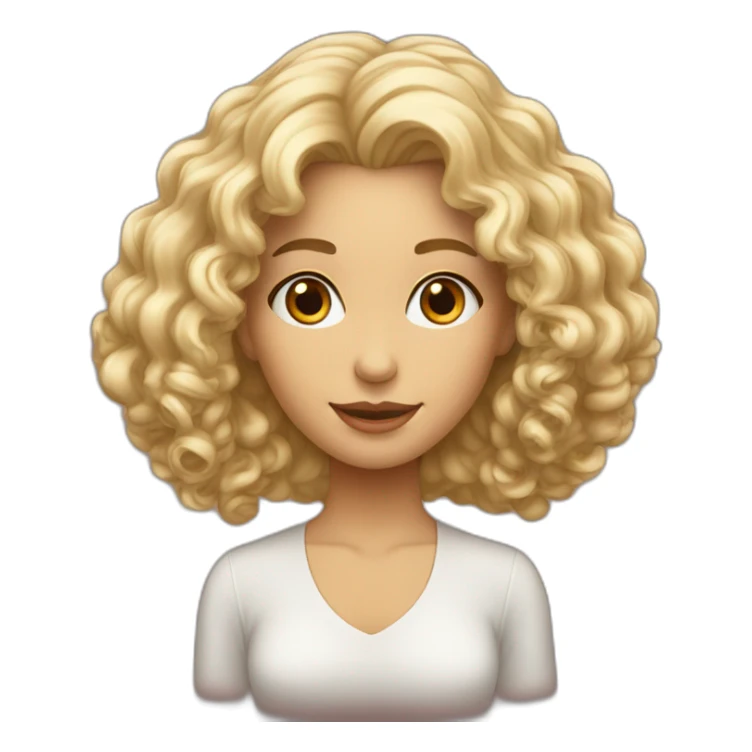 femme marron cheveux bouclés avec grand homme blond sticker