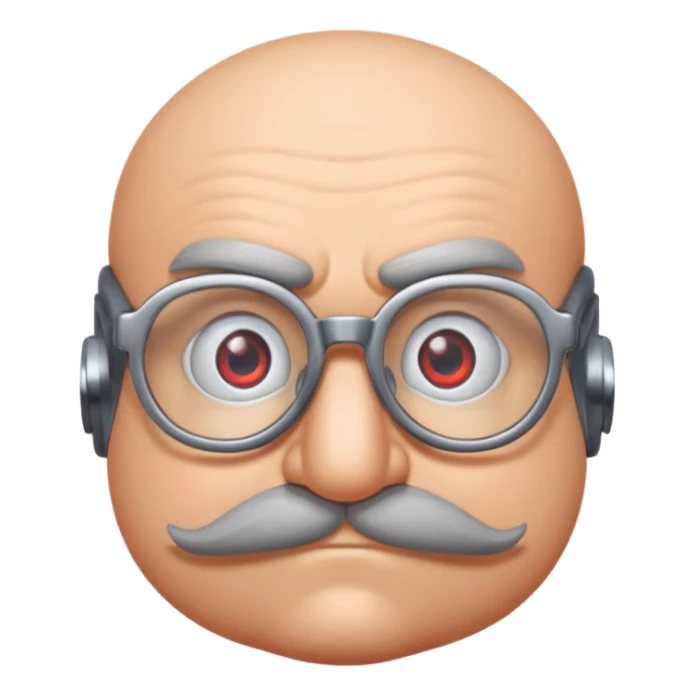 Dr. Robotnik from the Sonic the Hedgehog movie with glasses sticker