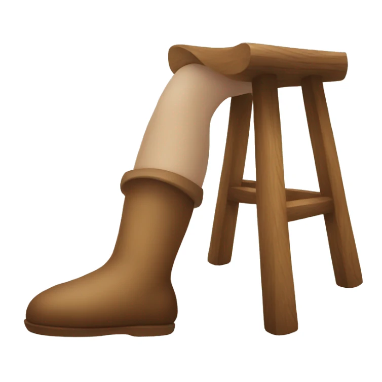 wooden leg sticker
