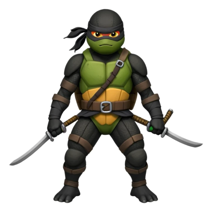 Teenage Mutant Ninja Turtles dressed in black ninja attire sticker
