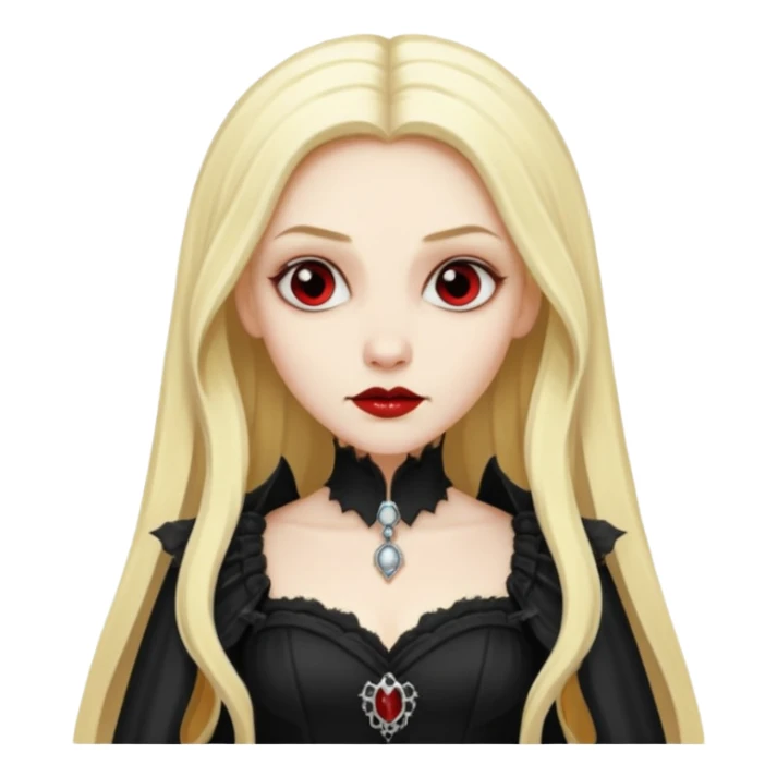 Bride of Dracula with long blonde hair sticker